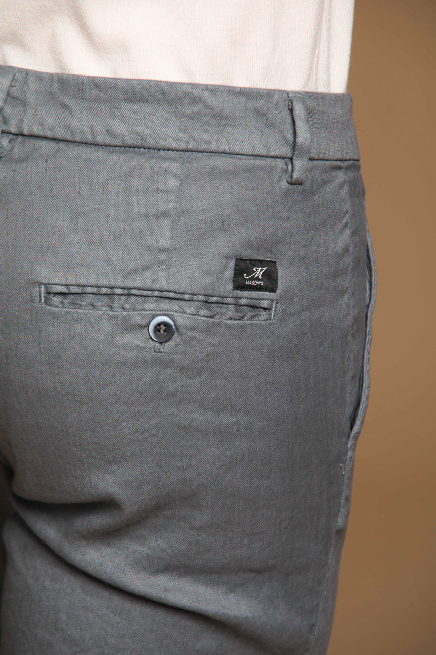 Torino men's chino pants in cotton and linen twill slim fit