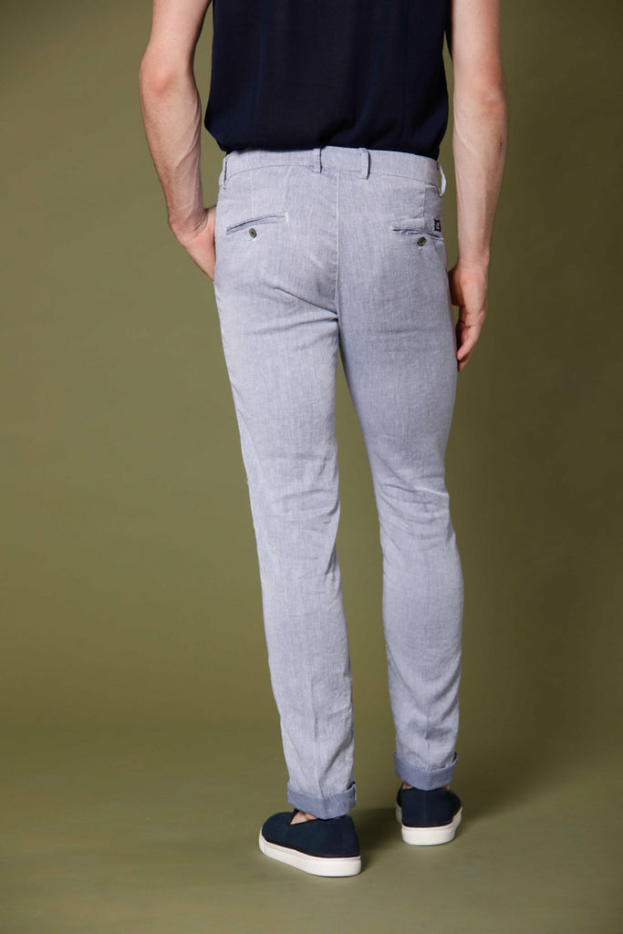 Immagine 2 di pantalone chino uomo in twill di lino e cotone bianco modello Torino Style di Mason's