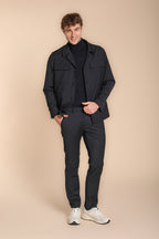 Foto 3 Torino pantalone chino uomo in lana unita slim fit