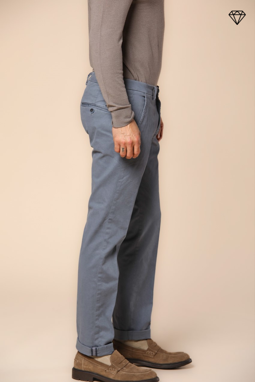 Torino pantalone chino uomo in gabardina slim fit ①