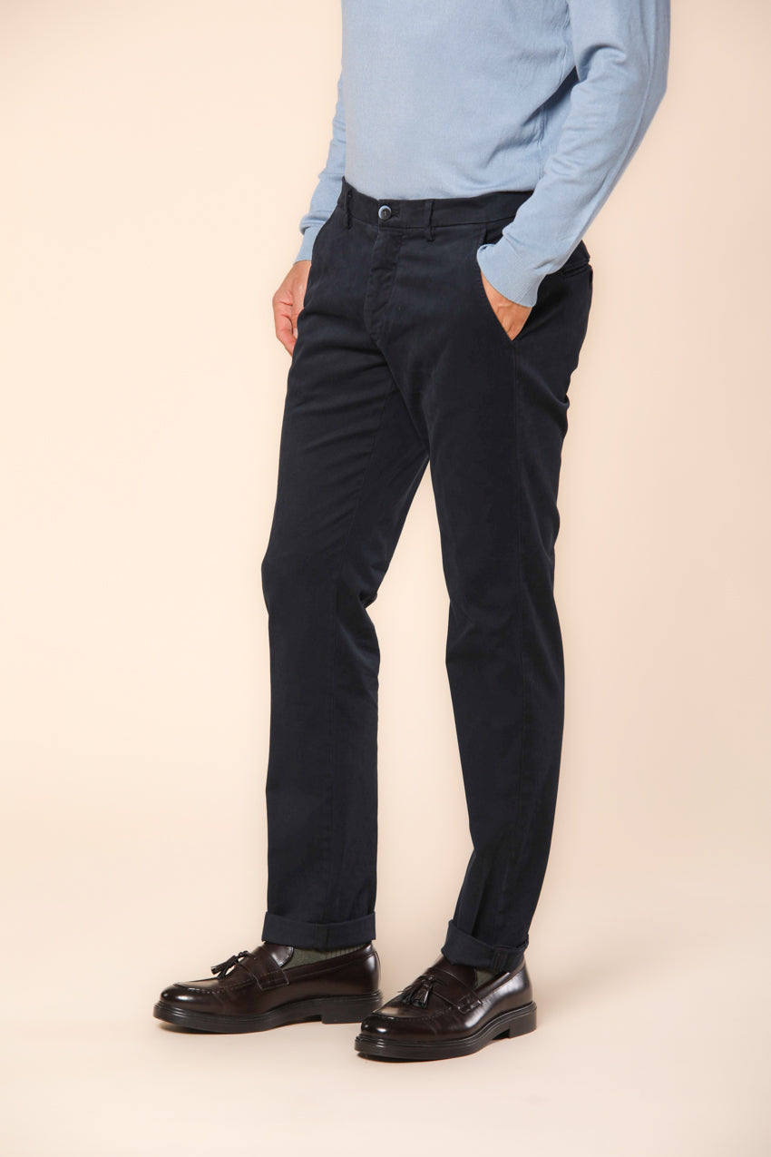 Torino pantalone chino uomo in gabardina slim fit ①