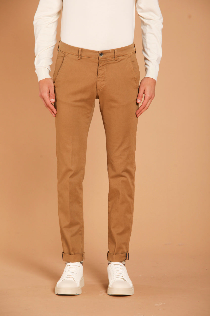 Torino pantalone chino uomo in gabardina slim fit