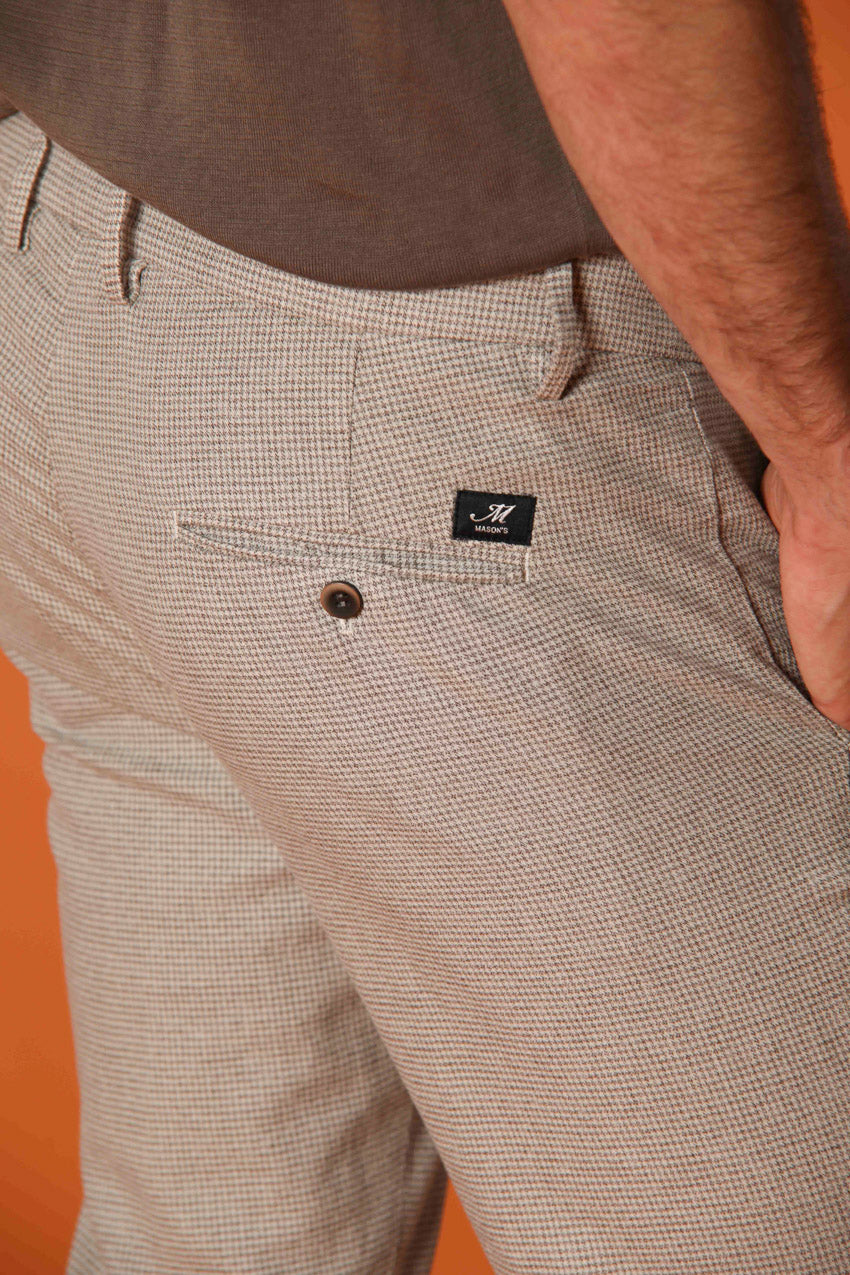 Torino Maßgeschneiderte Herren Chino Hose mit Pied-de-Poule-Muster Regular Fit