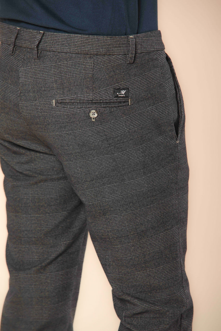 Torino Herren Chino-Hose aus Stretch-Baumwolle mit schattiertem Rahmenmuster Slim Fit