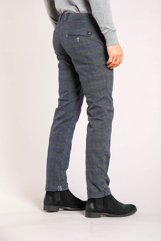 Torino Style pantalone chino uomo con pattern galles sfumato moulinè slim fit