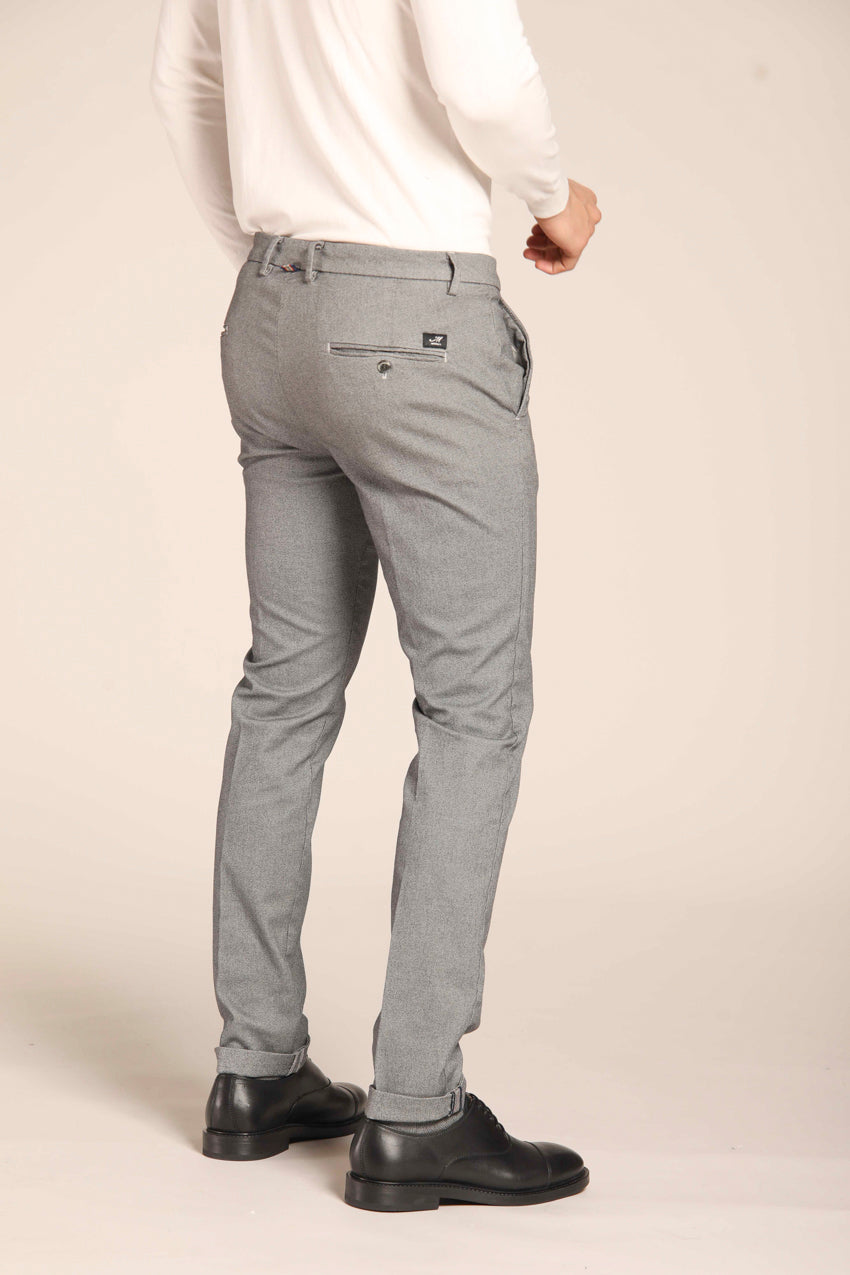 New York  pantalon chino homme en coton modal avec micro-motifs coupe régulière