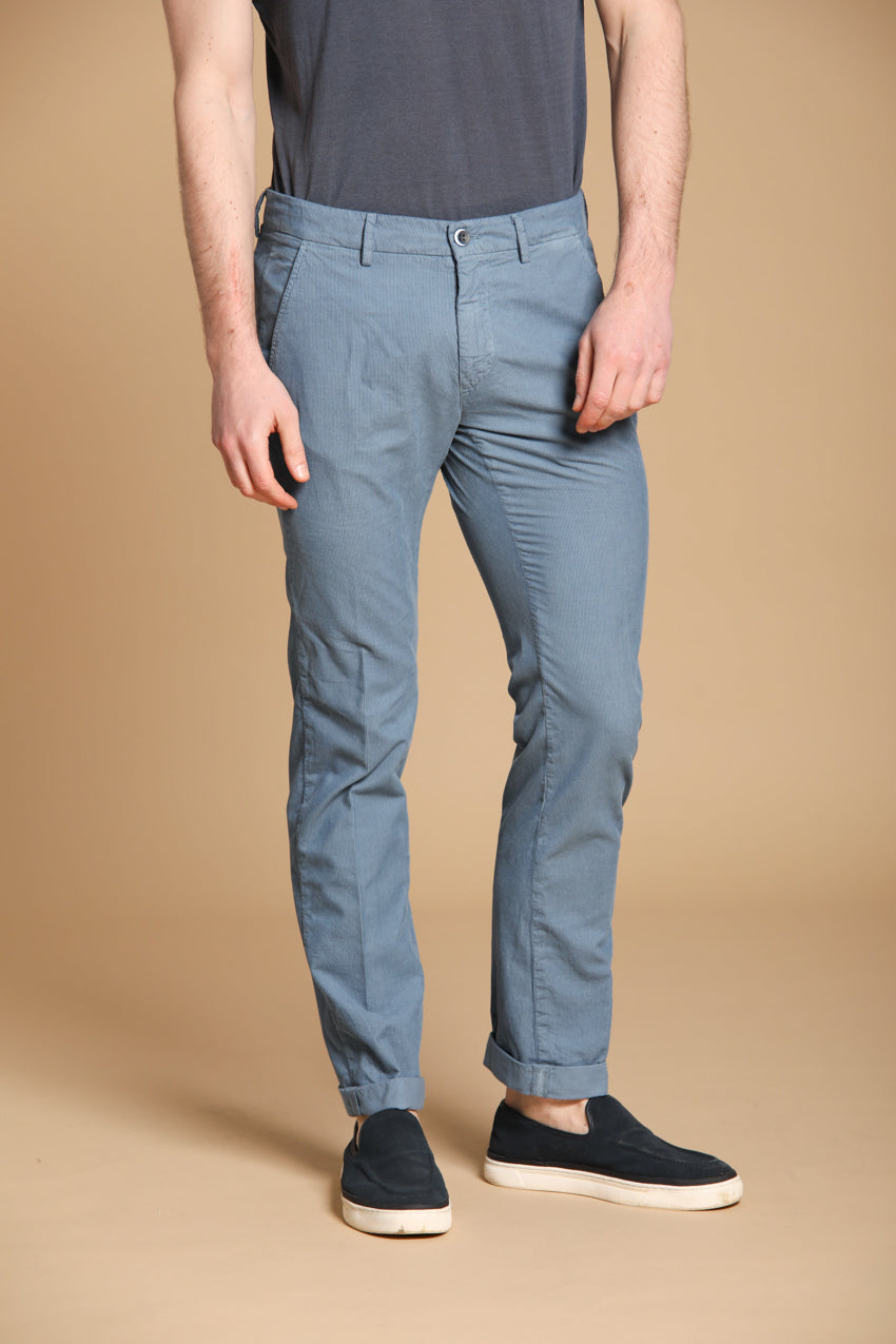 Torino men's chino pants tailored in light velvet slim fit