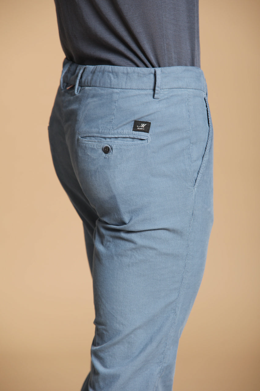 Torino men's chino pants tailored in light velvet slim fit