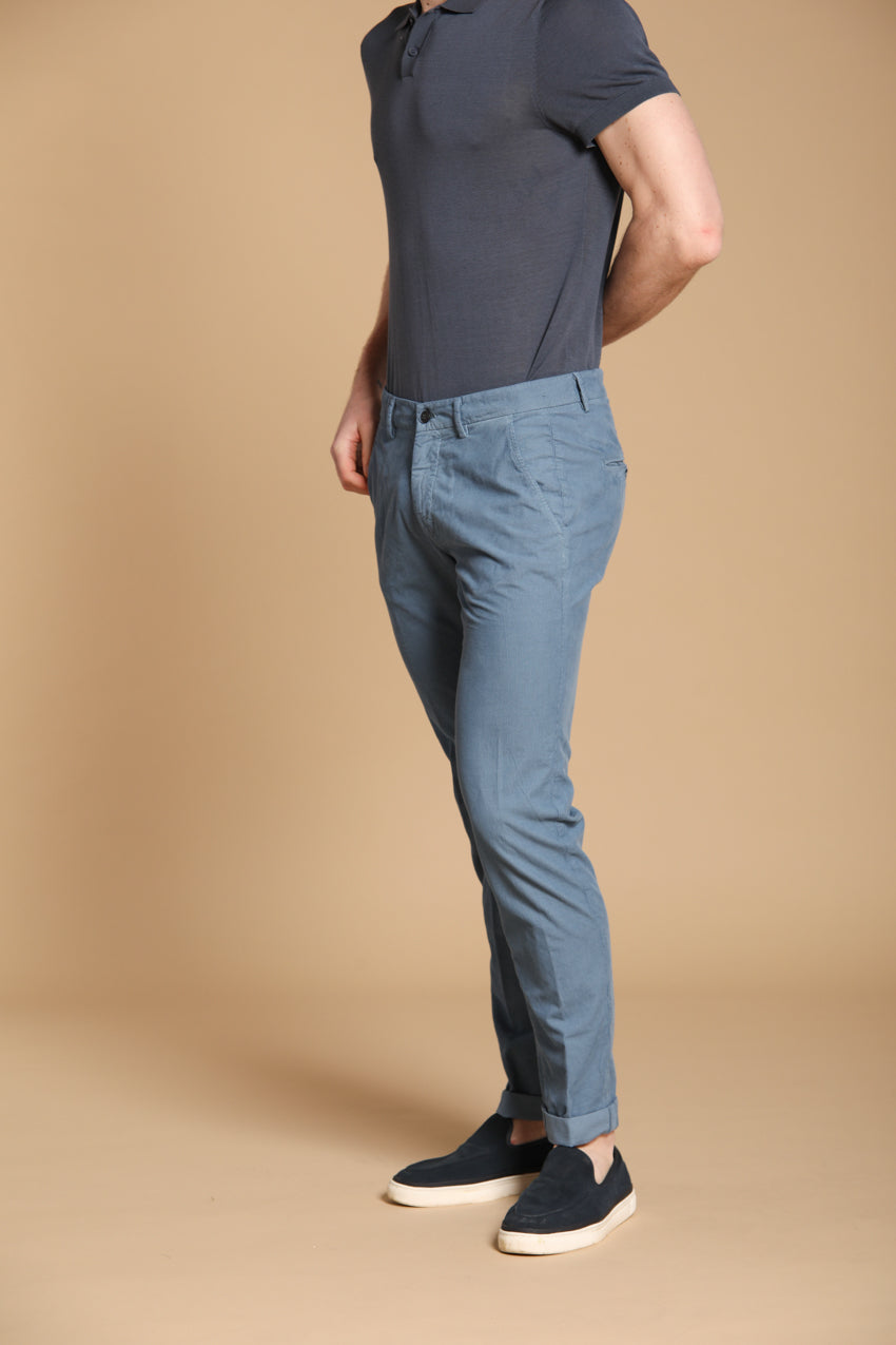 Torino men's chino pants tailored in light velvet slim fit