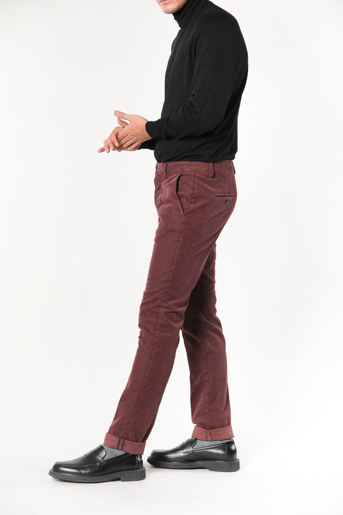 Torino Style pantalone chino uomo in velluto 1500 righe slim fit