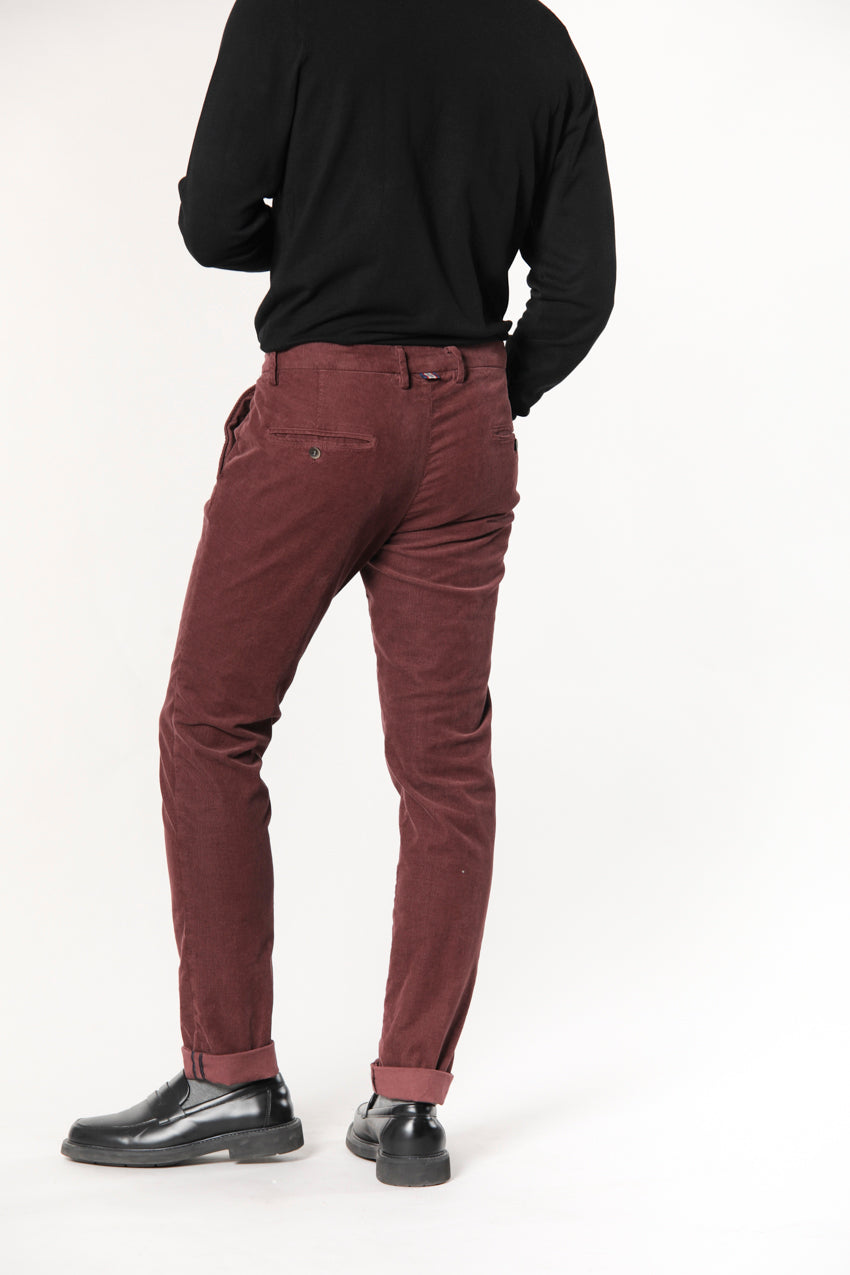 Torino Style pantalon chino homme en velours à rayures 1500 coupe slim