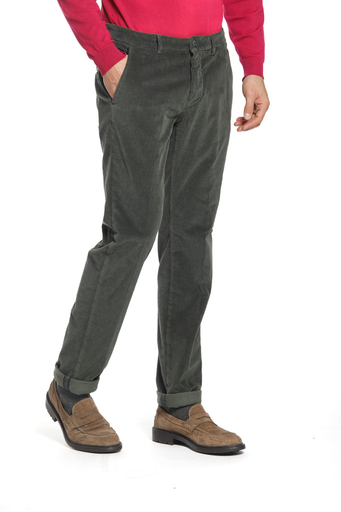 Torino Style pantalone chino uomo in velluto 1500 righe slim fit ①