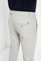 Milano pantalón chino hombre en espiga extra slim fit