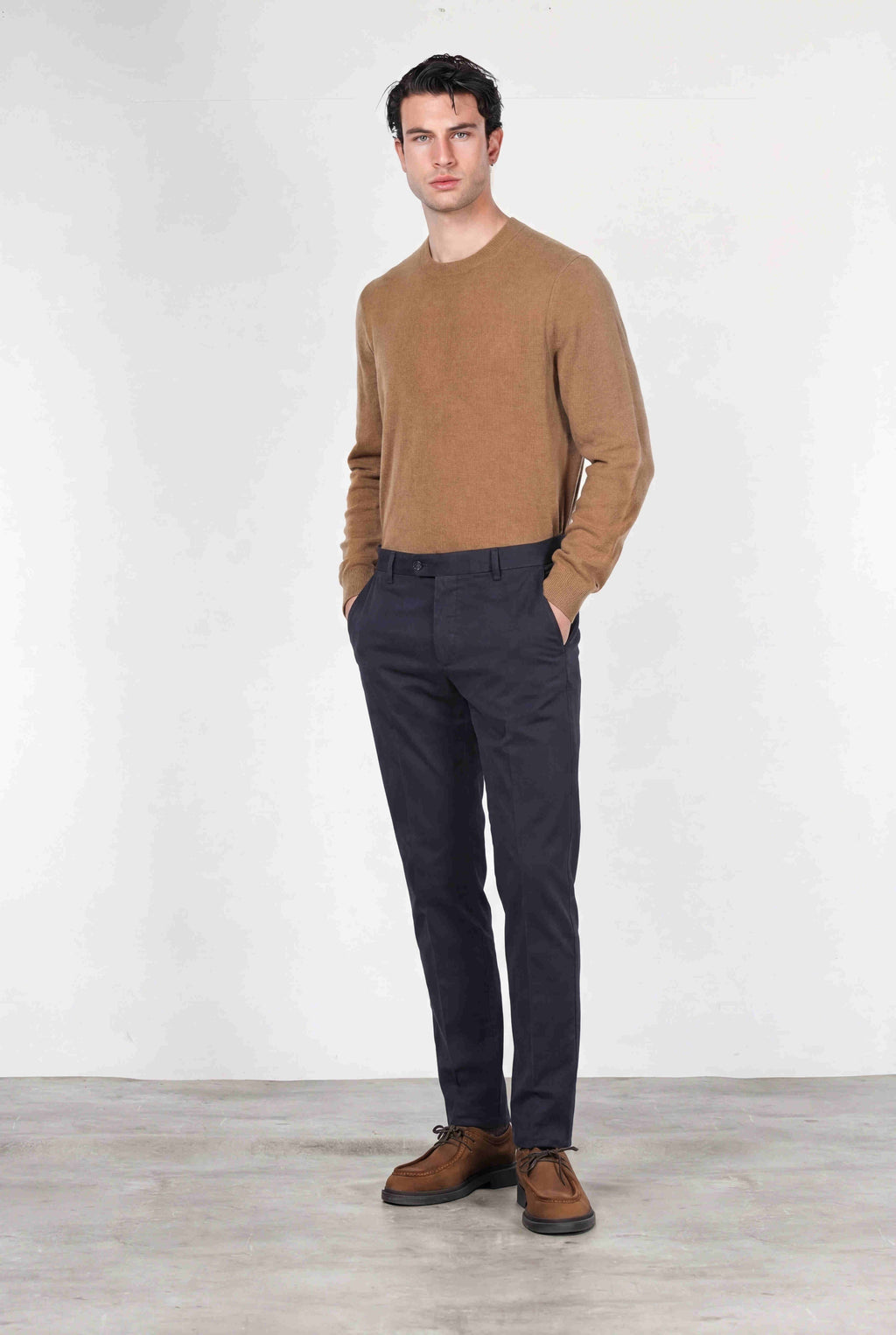 Torino Flex pantalone chino uomo in raso slim fit ①