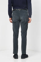 Torino pantalone chino uomo in velluto 1000 righe slim fit ①