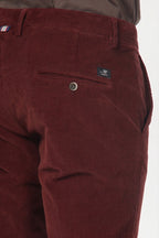 Torino pantalone chino uomo in velluto 1000 righe slim fit ①
