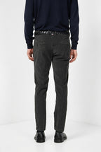 Torino pantalone chino uomo in velluto 1000 righe slim fit ①