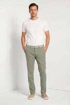 Torino Oxford pantalón chino hombre en twill de lino y algodón slim fit