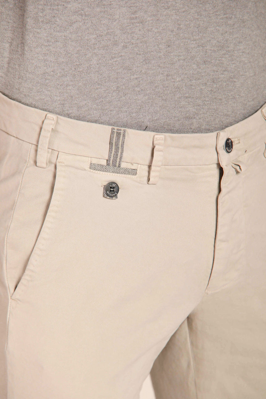 immagine 3 di pantalone chino uomo modello Torino Prestige, di colore grigio, fit slim di mason's