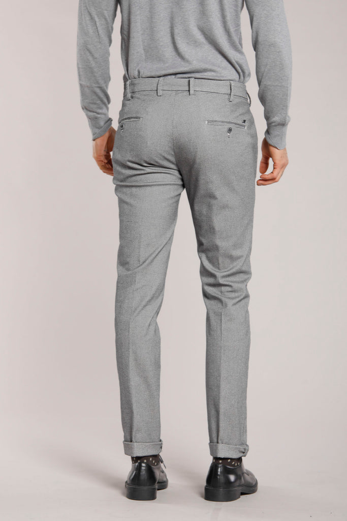 Torino Prestige pantalone chino uomo in cotone modal con micro fantasia slim fit
