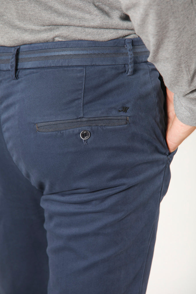 Torino Tapes pantalone chino uomo in gabardina e cotone modal stretch slim fit