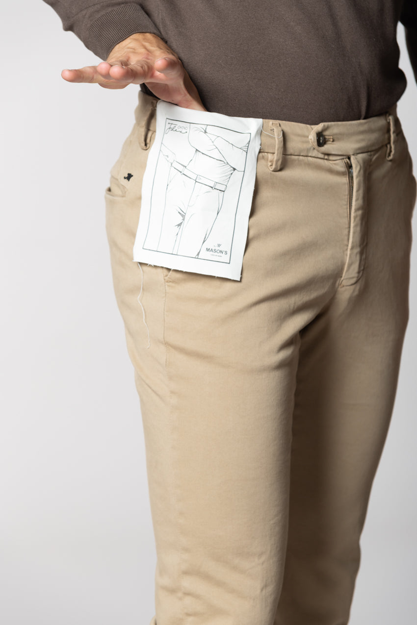 Torino Flex men's chino pants in satin slim fit