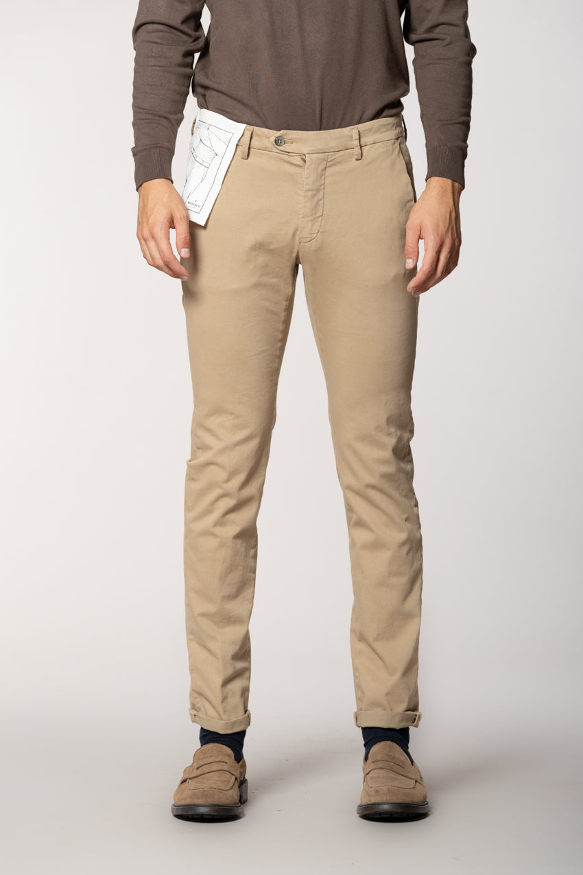 Torino Flex men's chino pants in satin slim fit
