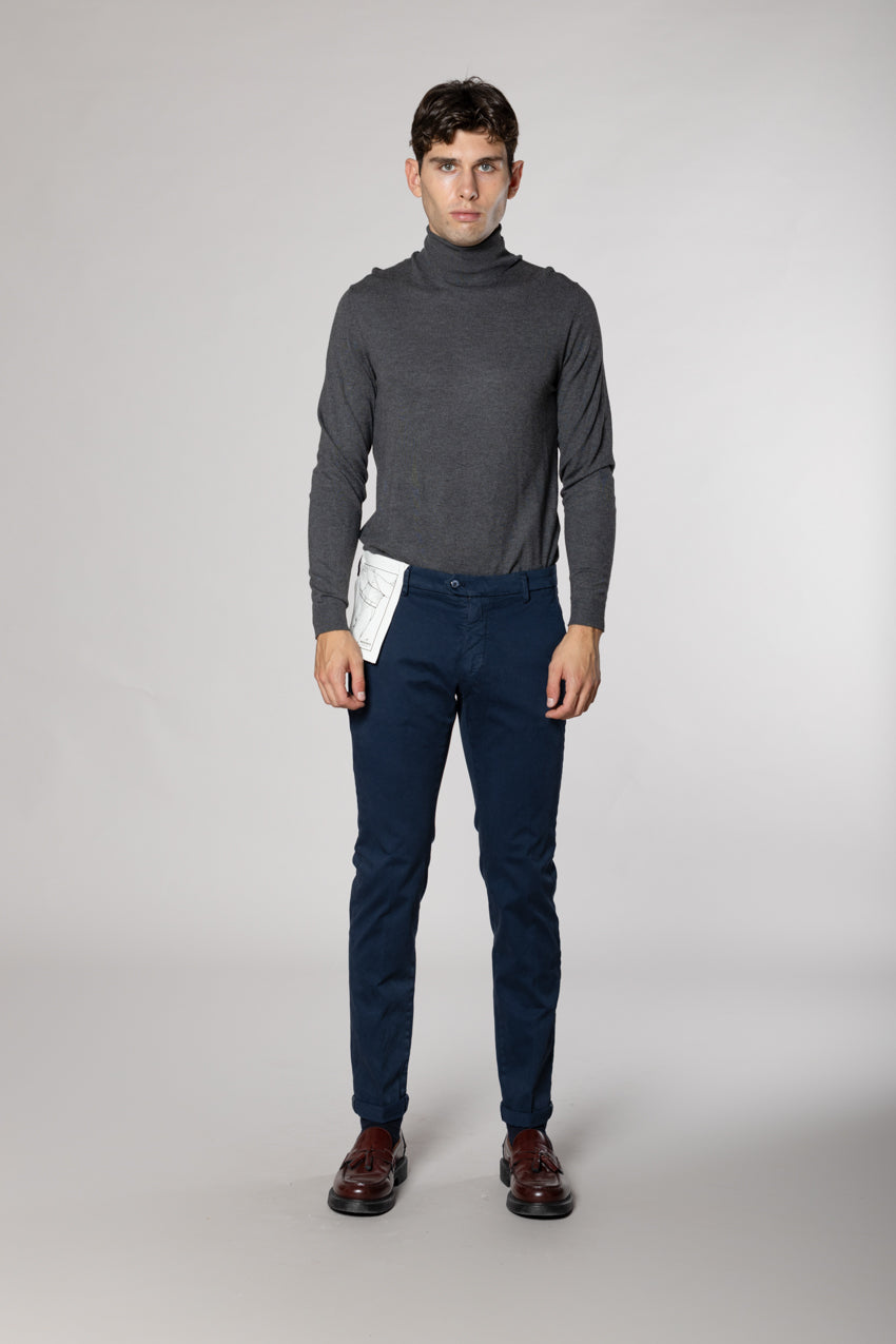 Torino Flex pantalone chino uomo in raso slim fit