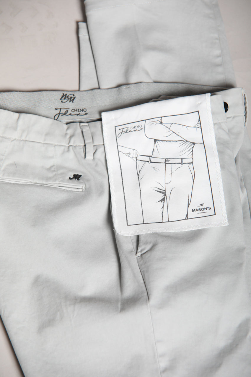 Foto 3 Torino Flex pantalone chino uomo in raso slim fit