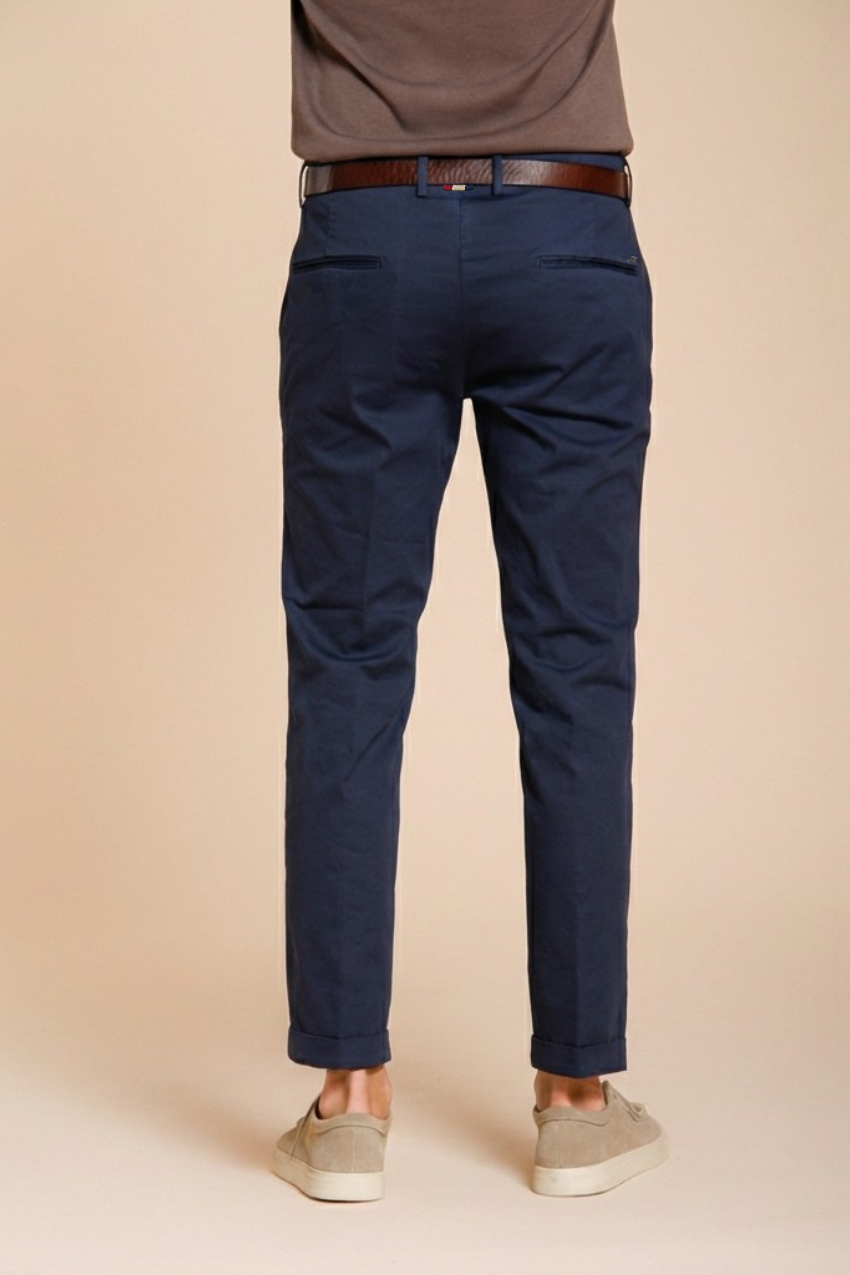 Torino Flex pantalon chino homme en gabardine stretch slim fit ①