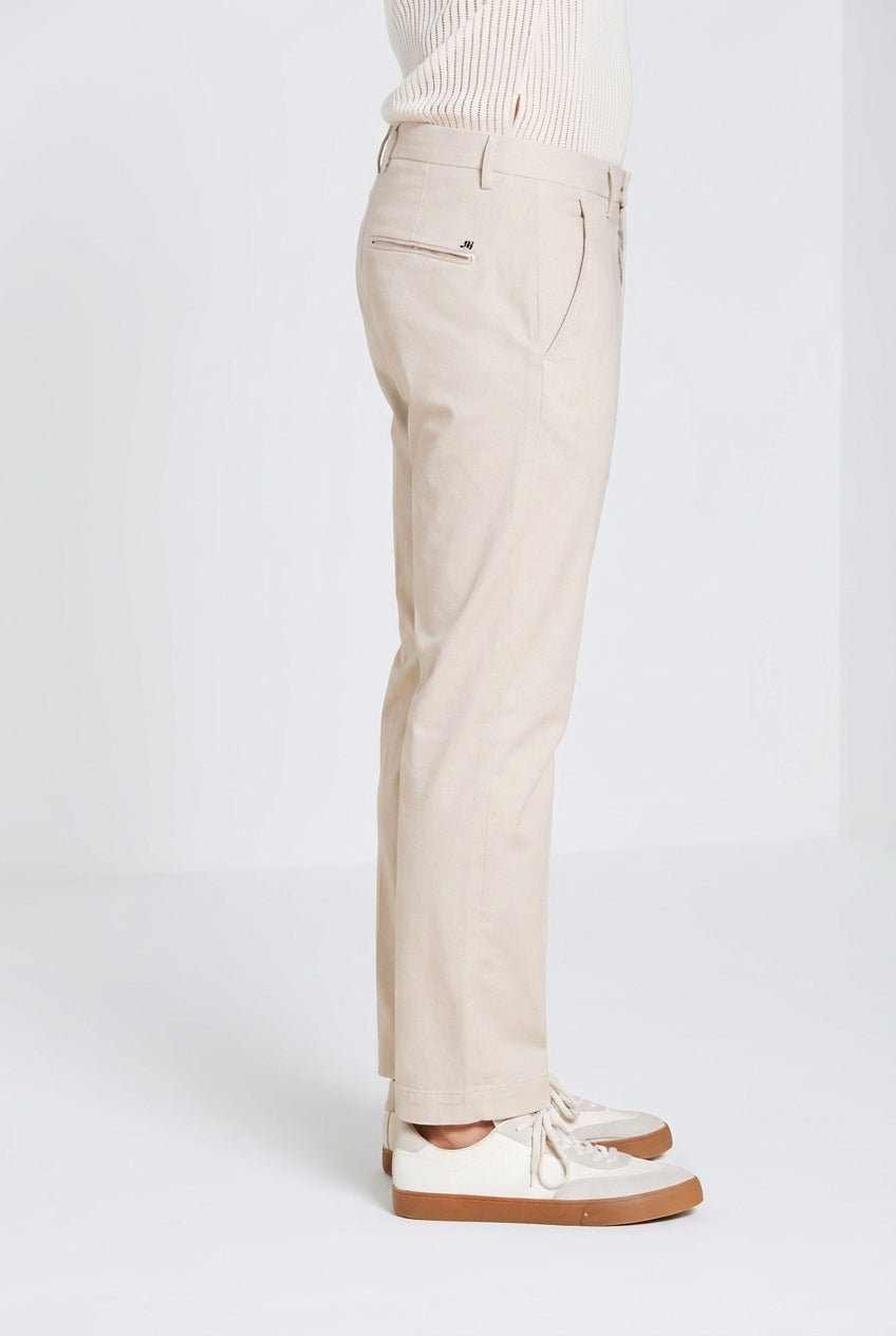 Torino Flex pantalón chino hombre en gabardina stretch slim fit ①