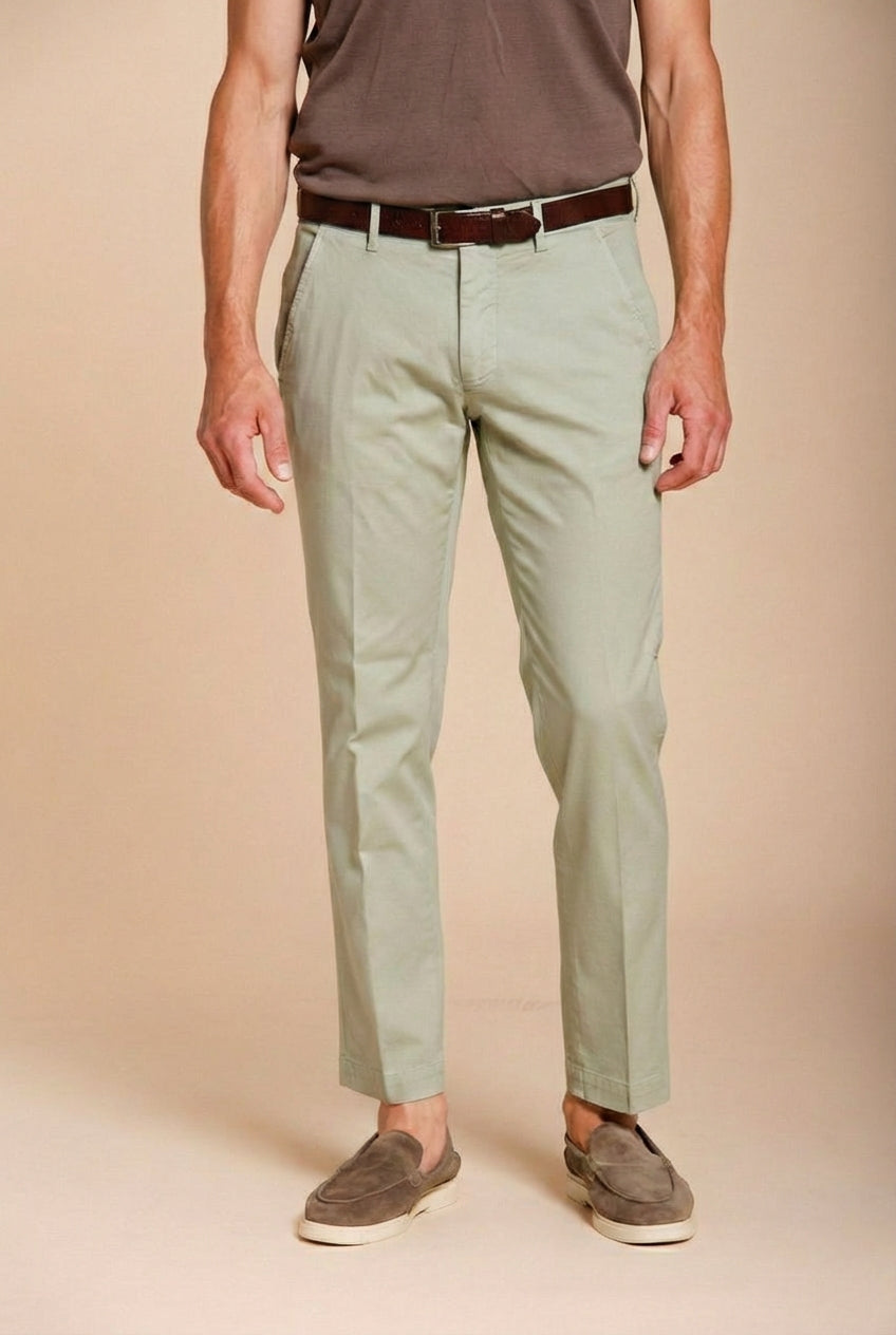 Torino Flex pantalon chino homme en gabardine stretch slim fit ①