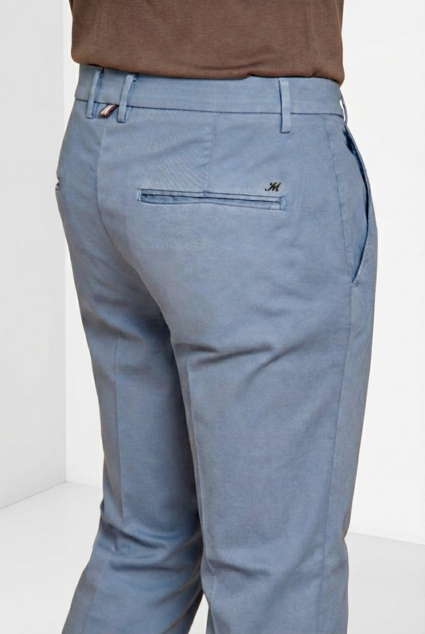 Torino Flex pantalón chino hombre en gabardina stretch slim fit ①
