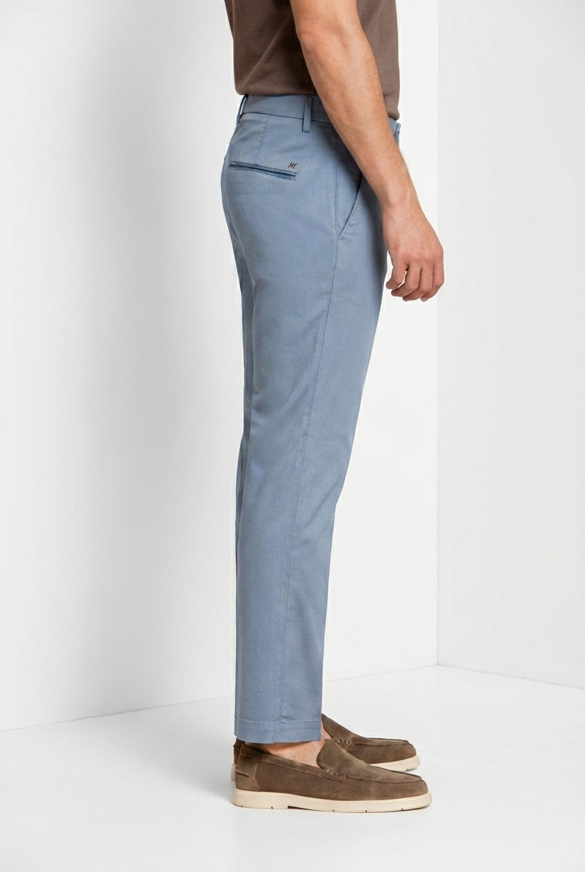 Torino Flex pantalón chino hombre en gabardina stretch slim fit ①