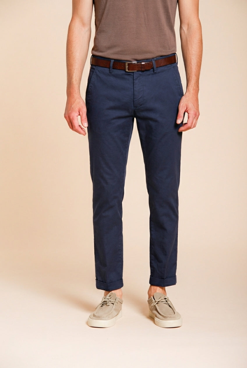 Torino Flex pantalon chino homme en gabardine stretch slim fit ①