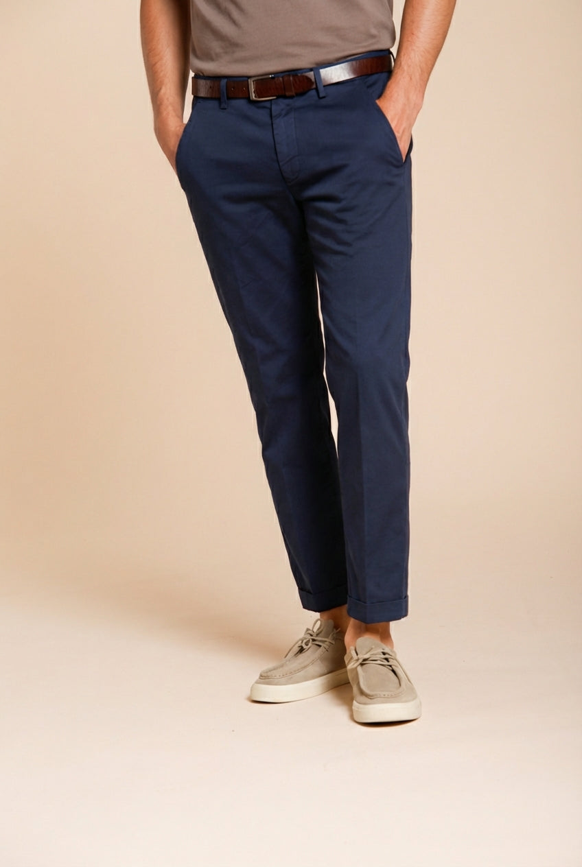 Torino Flex pantalon chino homme en gabardine stretch slim fit ①