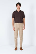 Torino 1 Pinces Flex pantalon chino homme en gabardine super stretch slim fit