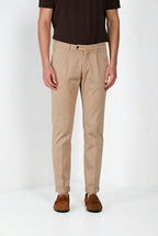 Torino 1 Pinces Flex pantalon chino homme en gabardine super stretch slim fit