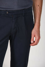 Torino 1 Pinces Flex pantalone chino uomo in gabardina super stretch slim fit