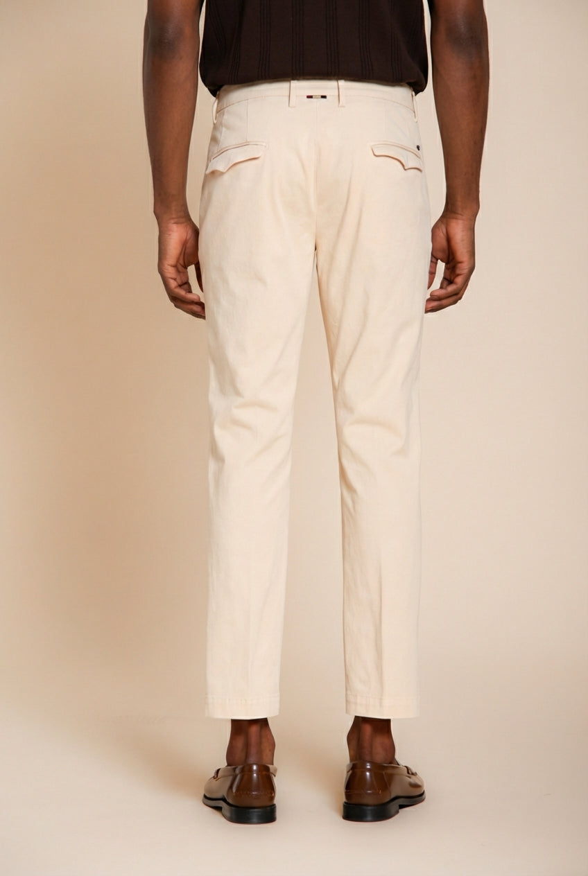 Torino 1 Pinces Flex men's chino pants in super stretch gabardine slim fit