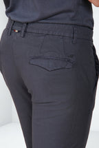 Torino City Icon Flex pantalone chino uomo in cavallery di cotone e lino stretch slim fit
