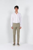 Torino City Icon Flex pantalone chino uomo in cavallery di cotone e lino stretch slim fit
