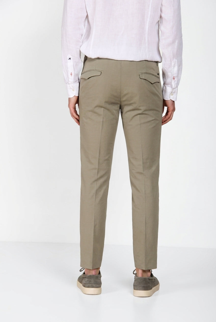 Torino City Icon Flex pantalone chino uomo in cavallery di cotone e lino stretch slim fit