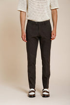Torino City Icon Flex men's chino pants in stretch cotton and linen cavallery slim fit