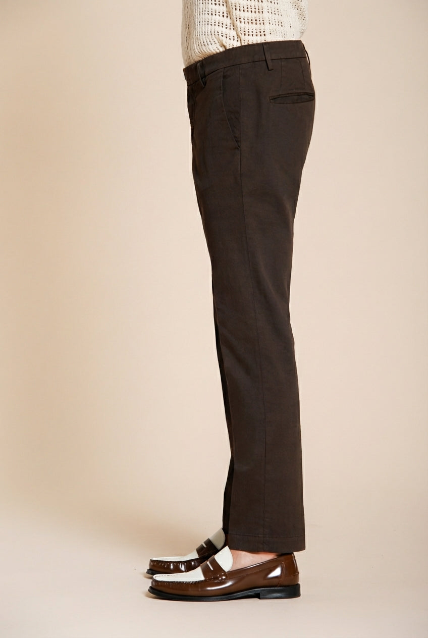 Torino City Icon Flex men's chino pants in stretch cotton and linen cavallery slim fit