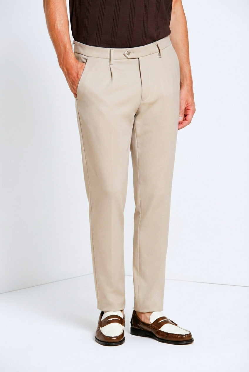 Torino City 1 Pinces men's chino pants in jersey slim fit