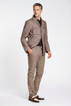 Torino City pantalón chino hombre estampado príncipe de Gales slim fit