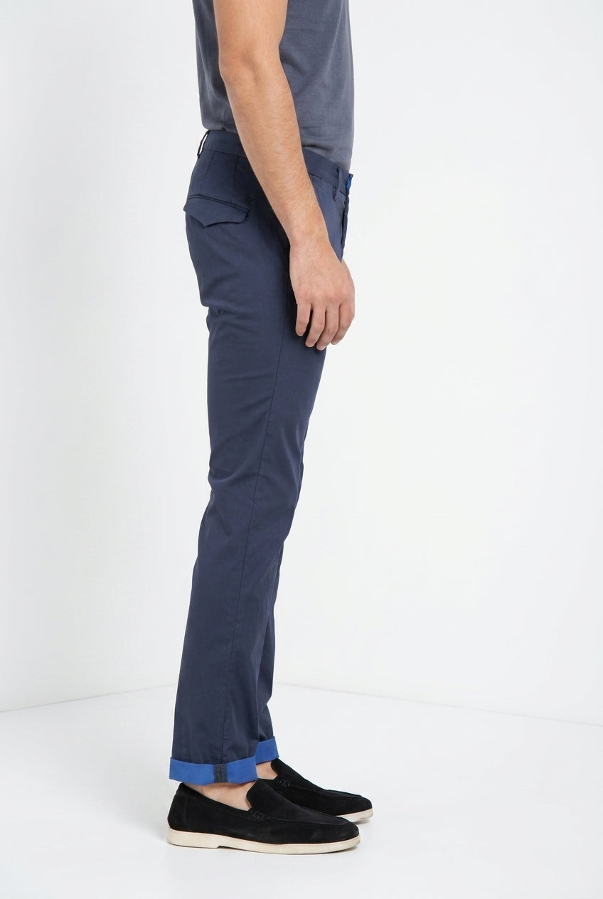 Torino City Travel pantalon chino homme en satin technique stretch slim fit