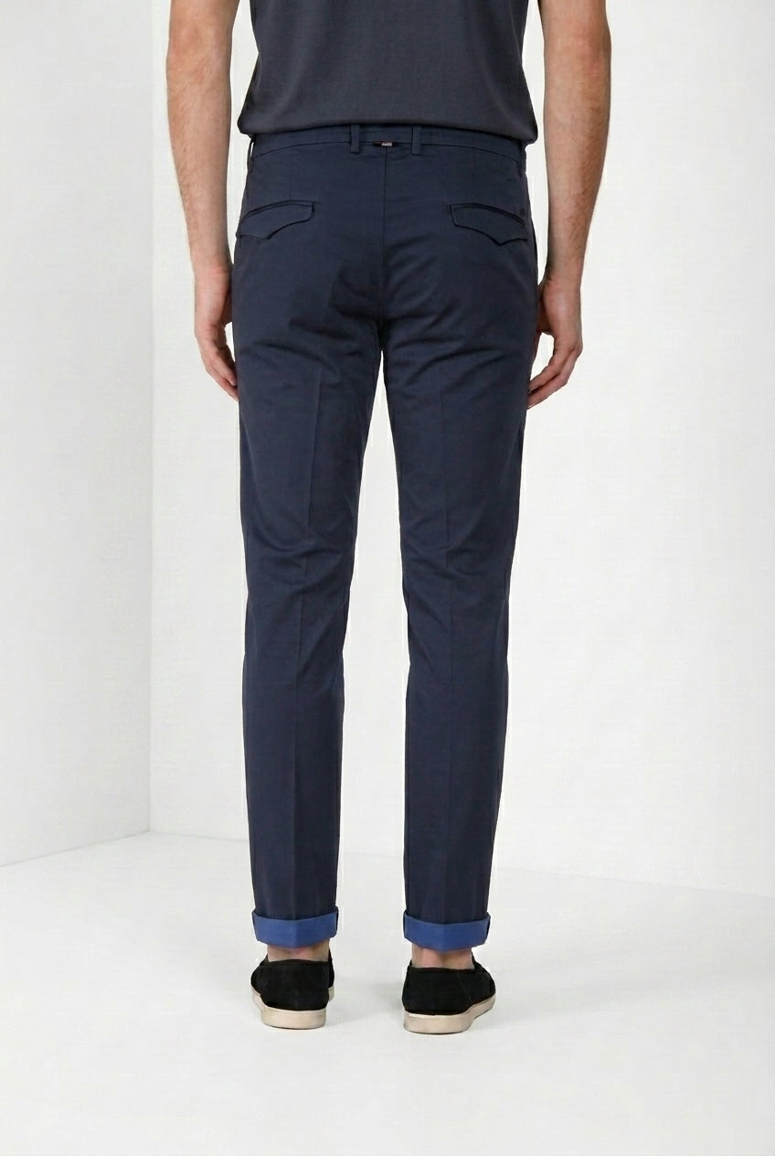 Torino City Travel pantalon chino homme en satin technique stretch slim fit