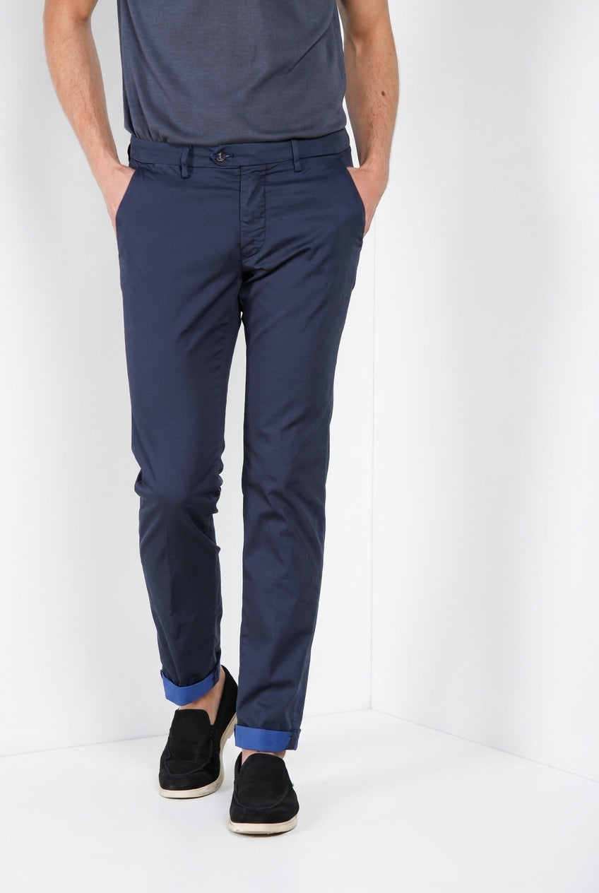 Torino City Travel pantalon chino homme en satin technique stretch slim fit